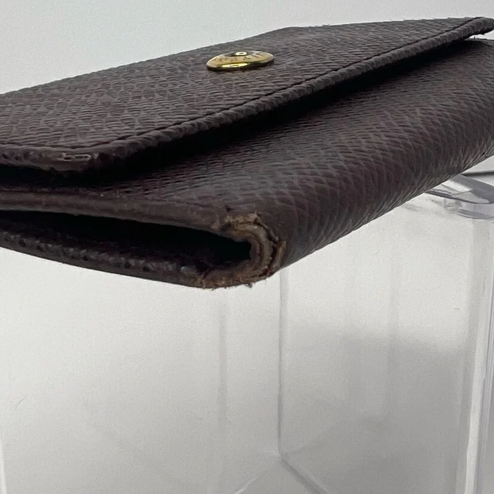 🤎Louis Vuitton Red/Brown Leather Trifold Button Type Key Case/Holder‎ 🤎